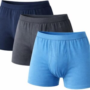 Men’s Underwear Boxer Briefs, 3Pack Cotton Breathable Underwear, Moisture Wicking Briefs for Men (1 Pack of 3)