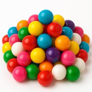 Assorted Gum Balls 2LB Bulk Bag, 1/2" Colorful Fruity Bubble Gum for Candy Jars, Vending Machines & Parties