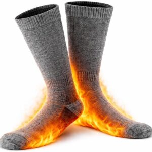 Merino Wool Thermal Socks for Men & Women Warm Thick Cushioned Crew Hiking, Walking, Running & Work Socks