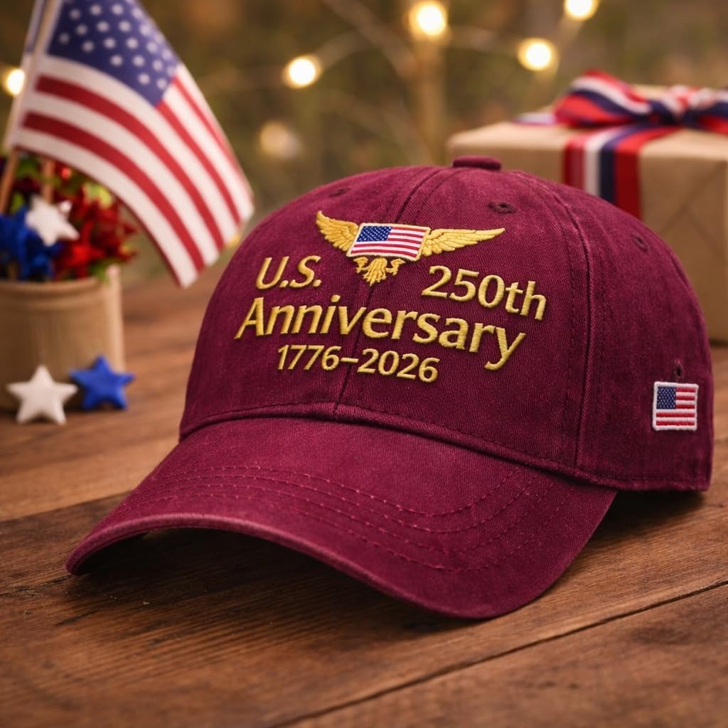 United States 250th Anniversary Hat, Adjustable USA Anniversary Baseball Cap 1776-2026 Patriotic Theme Casual Hat (Assorted) - Image 4