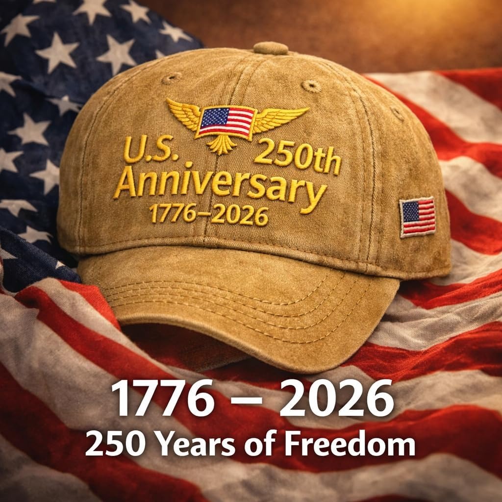United States 250th Anniversary Hat, Adjustable USA Anniversary Baseball Cap 1776-2026 Patriotic Theme Casual Hat (Assorted) - Image 8