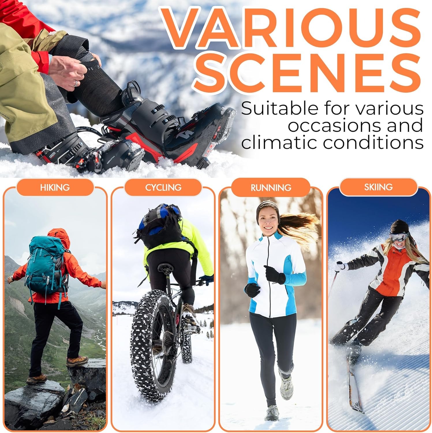 Merino Wool Thermal Socks for Men & Women Warm Thick Cushioned Crew Hiking, Walking, Running & Work Socks - Image 7
