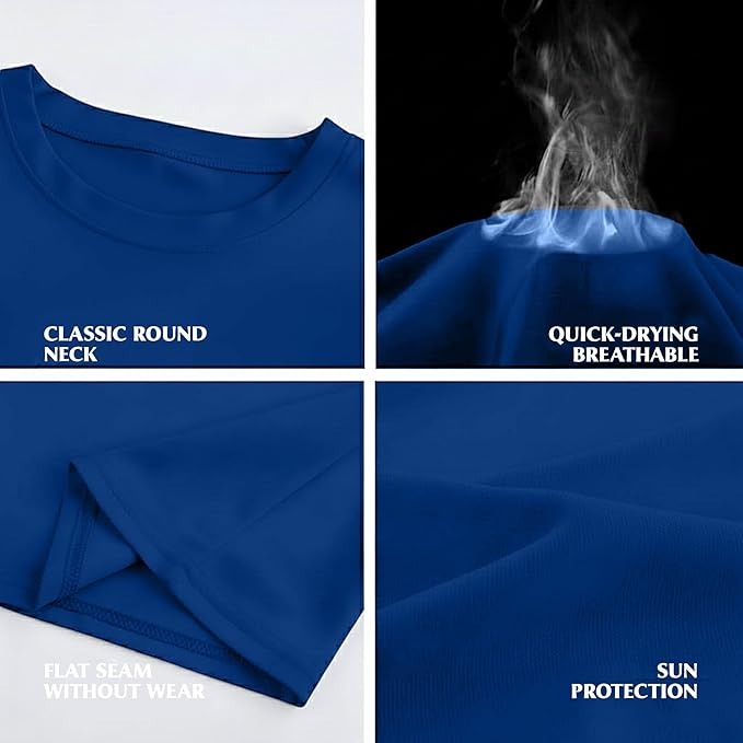 Men's Long Sleeve T-Shirt, 100% Organic Cotton, Lightweight Breathable Athletic Tee for Training & Hiking - Image 6