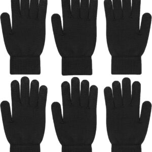 Adult Winter Magic Gloves, Warm Stretchy Knit Full-Finger Gloves for Men & Women, Soft Cold Weather Gloves