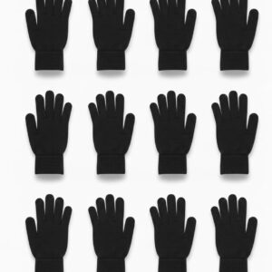 Adult Winter Magic Gloves, Warm Stretchy Knit Full-Finger Gloves for Men & Women, Soft Cold Weather Gloves